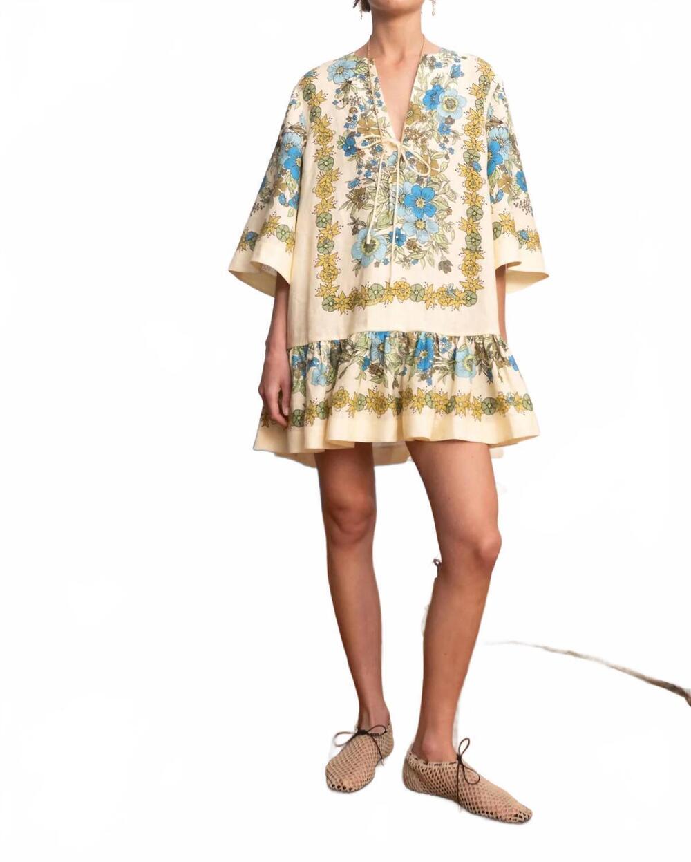 NEW ALEMAIS sophia mini dress in multi